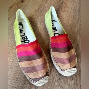 Sam Edelman Verona Espadrilles Size 6.5 Multicolor Stripe loafers canvas, summer